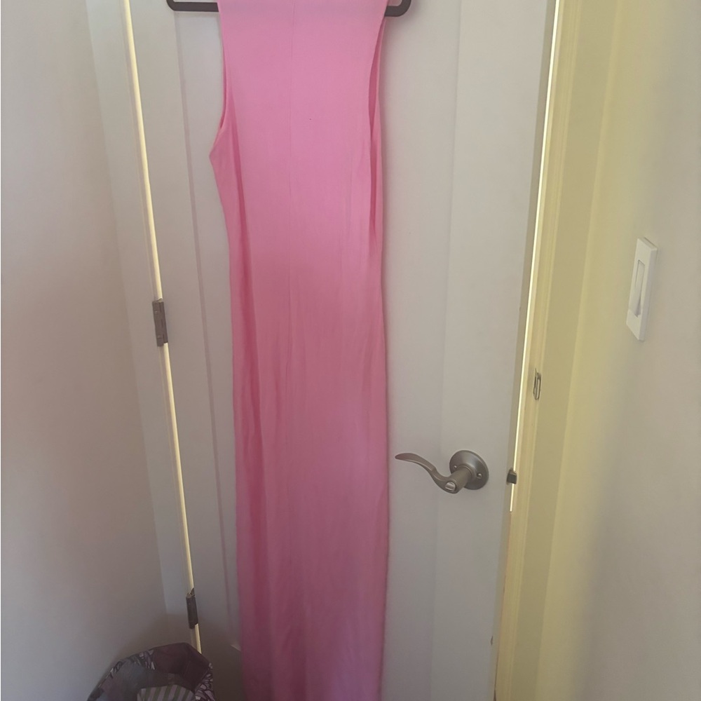 Pink Ribbed Dress - Picture 2 of 3